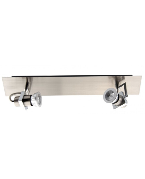 Plafoniera design in alluminio con 2 faretti GU10 a LED