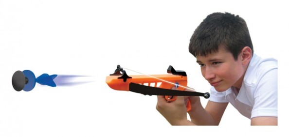 Mini balestra in plastica Fun Hand Bow con 3 frecce a ventosa