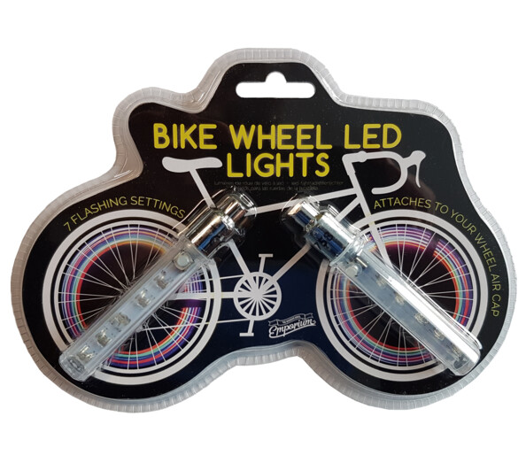 Luce LED su valvola per ruota da bicicletta