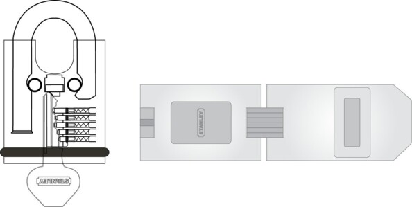 Cadenas Stanley S742-009 in ottone: sicurezza compatta e affidabile