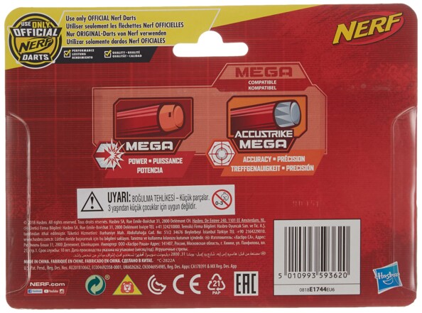 Nerf Mega AccuStrike – confezione da 10 frecce di precisione