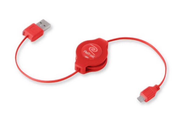 Cavo Retrak USB / Micro USB retrattile 1 m rosso  praticità e stile
