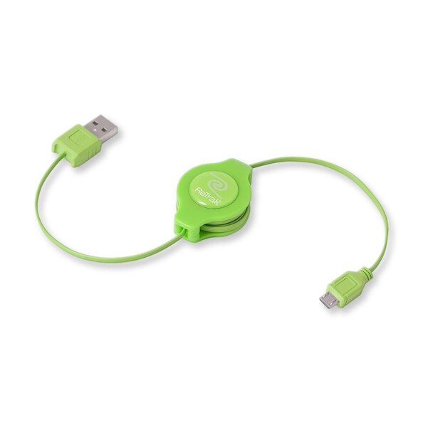 Cavo Retrak USB / Micro USB retrattile verde – praticità e stile compatto