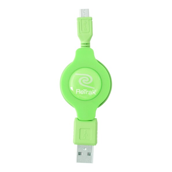 Cavo Retrak USB / Micro USB retrattile verde – praticità e stile compatto