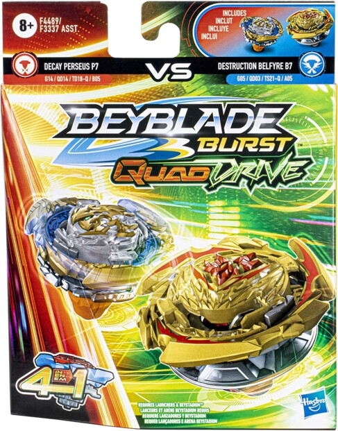 Beyblade Burst QuadDrive DB7 vs P7 – potenza e strategia in un solo set