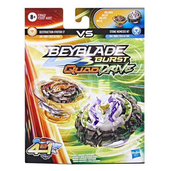 Beyblade Burst QuadDrive I7 vs N7 battaglia doppia per veri Bladers