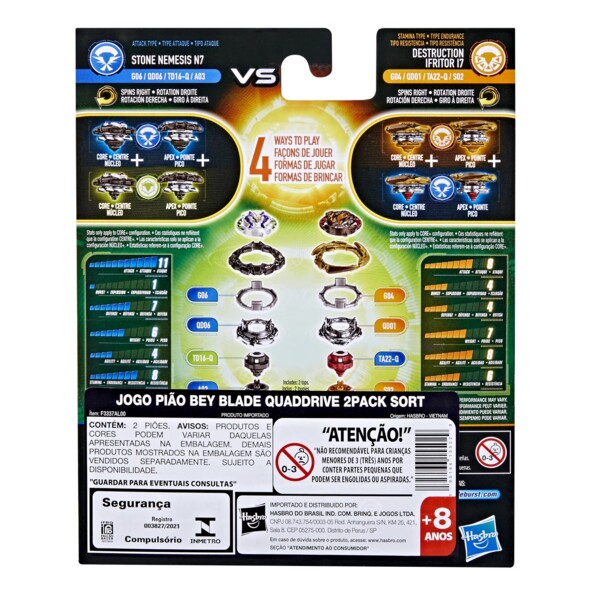 Beyblade Burst QuadDrive I7 vs N7 battaglia doppia per veri Bladers