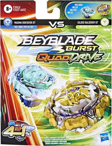 Beyblade Burst QuadDrive R7 vs GB7 doppia potenza e strategia in arena
