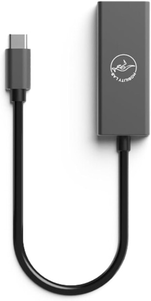 Adattatore RJ45 USB Type C nero: connessione di rete stabile e immediata