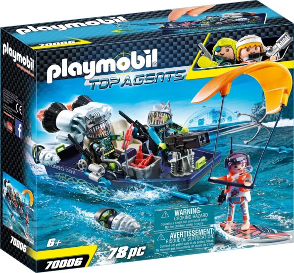 Playmobil Shark Team avventura in mare con la barca a arpione