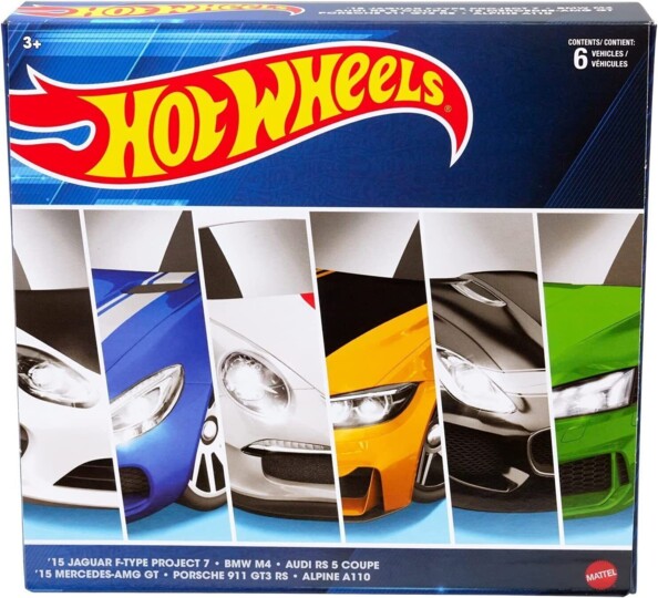 Hot Wheels Cofanetto 6 Veicoli Euro velocità e stile da collezione