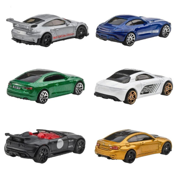 Hot Wheels Cofanetto 6 Veicoli Euro velocità e stile da collezione