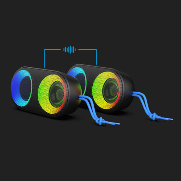 Altoparlante wireless con LED RYGHT TOOGO M nero: audio portatile per ogni momen