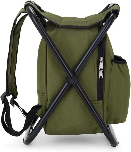 Sedia zaino isotermica verde con borsa termica