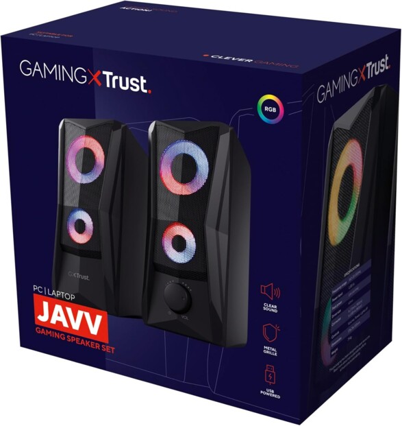 Casse PC Javv RGB 12 W con illuminazione LED