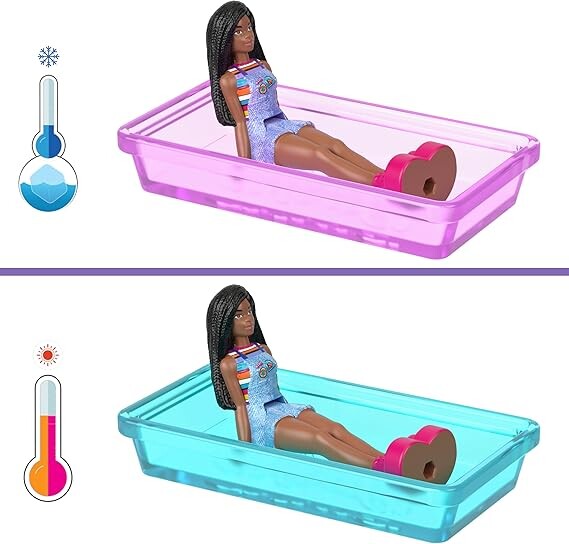 Barbie Set 4 Bambole e 4 Veicoli amicizia e avventura in movimento