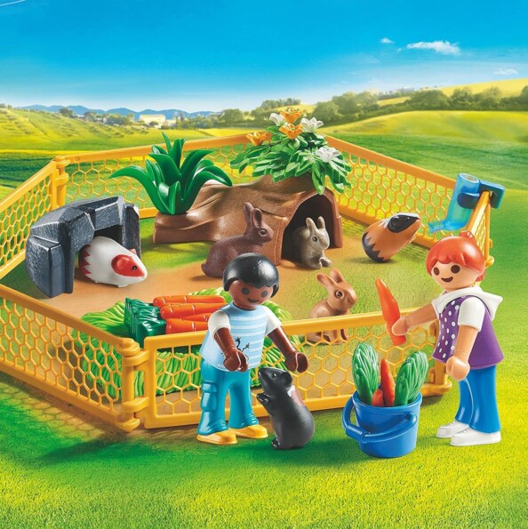 Playmobil 70137 Bambini con piccoli animali – set Country educativo e divertente