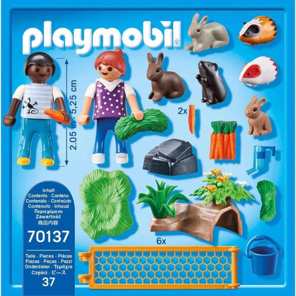 Playmobil 70137 Bambini con piccoli animali – set Country educativo e divertente