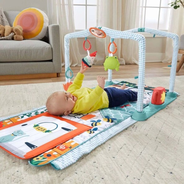 Fisher-Price Il Mio Tappeto Capanna 3 in 1 gioco, comfort e scoperta