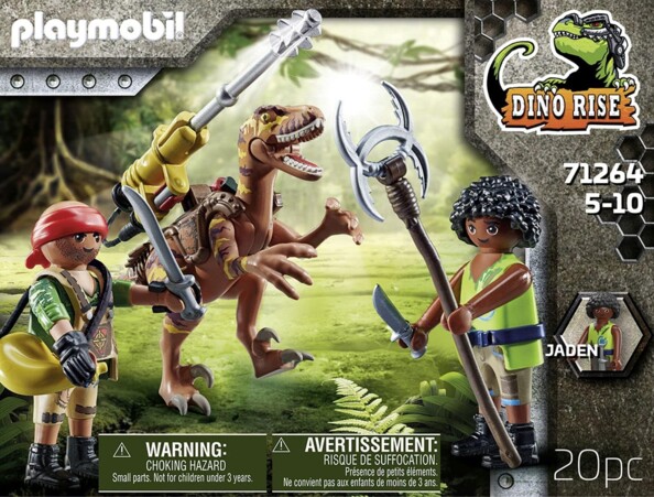 Playmobil Dino Rise Deinonychus con Guerrieri azione preistorica futuristica