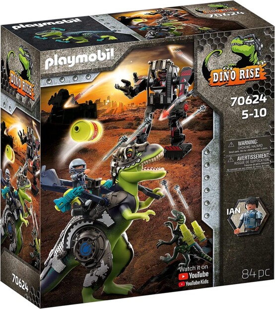 Playmobil 70624 T-Rex Battle of the Giants : battaglia epica dino vs mech