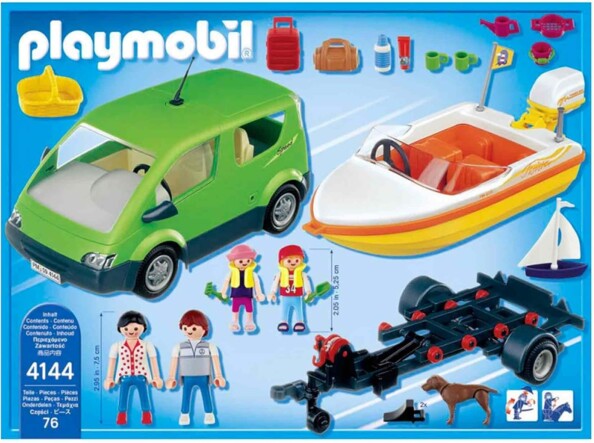 Playmobil Auto di Famiglia con Barca avventura e divertimento in viaggio