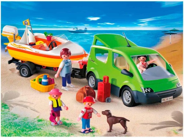 Playmobil Auto di Famiglia con Barca avventura e divertimento in viaggio