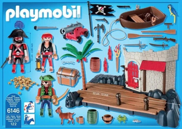 Playmobil 6146 Forte dei Pirati SuperSet – fortezza marittima completa