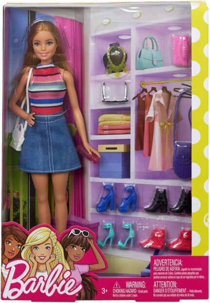 Bambola Barbie con 11 accessori moda