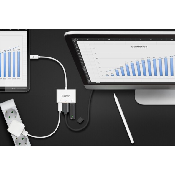 Adattatore USB-C multiporta con HDMI 4K, USB 3.2 e Power Delivery 60 W