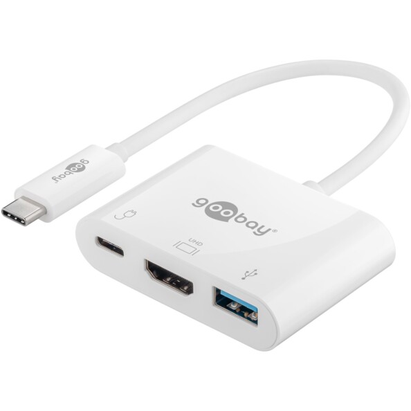 Adattatore USB-C multiporta con HDMI 4K, USB 3.2 e Power Delivery 60 W