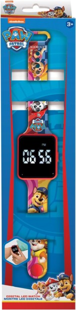 Orologio digitale LED Paw Patrol con cinturino regolabile