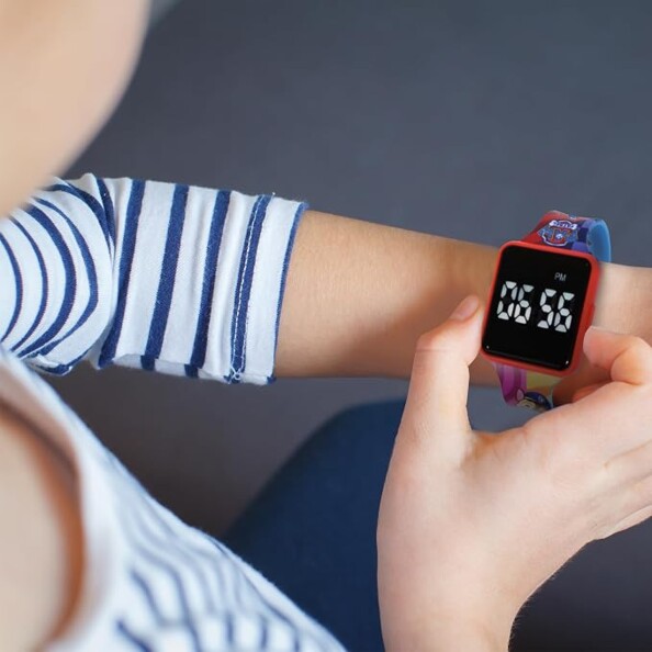 Orologio digitale LED Paw Patrol con cinturino regolabile