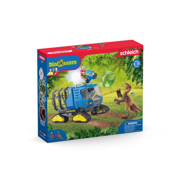 Schleich DINOSAURS Veicolo di cattura Dino con Dakotaraptor e Ranger Flynn
