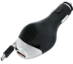Caricatore Auto 12V USB-C Retrattile  praticità e potenza in viaggio