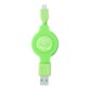 Cavo Retrak USB / Micro USB retrattile verde – praticità e stile compatto