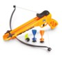 Arbalète à main Fun Hand Bow en plastique jaune/orange avec 3 fléchettes à ventouse de la marque Petron