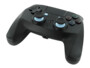 Manette sans fil SilverCrest noire à sticks bleus, croix directionnelle et boutons d’action multicolores